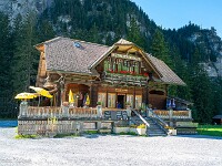 Das Gasteretal (bei Kandersteg) und der Lötschenpass sind immer wieder eine Reise wert. Berghotel Waldhaus eingangs Gasteretal. : Lötschenpass