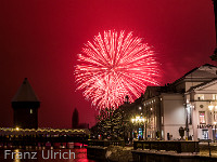 Grandioses Finale : Feuerwerk Luzern Kapellbrücke Kappelbrücke