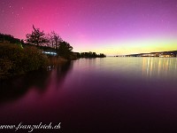 Polarlicht über dem Baldeggersee. : Polarlicht Hohenrain