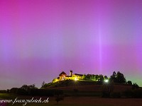 Polarlicht über der Kommende Hohenrain. : Polarlicht Hohenrain