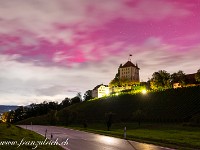 Polarlicht mit Schloss Heidegg am 10. Oktober 2024. : Bremgarten, Polarlicht