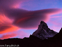 Ein Abendrot über dem Matterhorn, wie es auch die Zermatter noch nie gesehen haben. : Herbst, Matterhorn, Zermatt