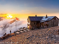 Blüemlisalphütte SAC (2834 m) : Abendrot, Blüemlisalphütte, Hohtürli, SAC, Sonnenuntergang