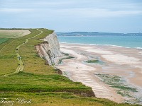 Am Cap Blanc Nez in Calais, ein schöner Strand mit erfrischendem Westwind. : Calais