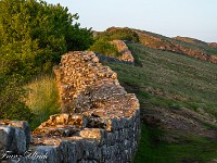 Nach einer halben Stunde Marsch erreiche ich den Wall in schönem Abendlicht. : Hadrian's Wall, Haltwhistle